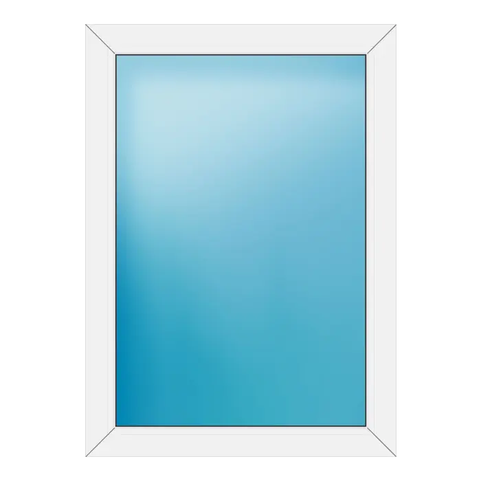Festverglasung aus Kunststoff 82x114 cm Weiß