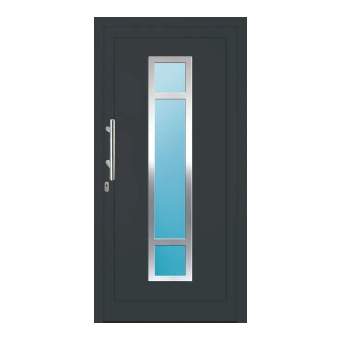 Haustür Aluminium 100x200 cm Prezo Top 01 Anthrazitgrau RAL 7016