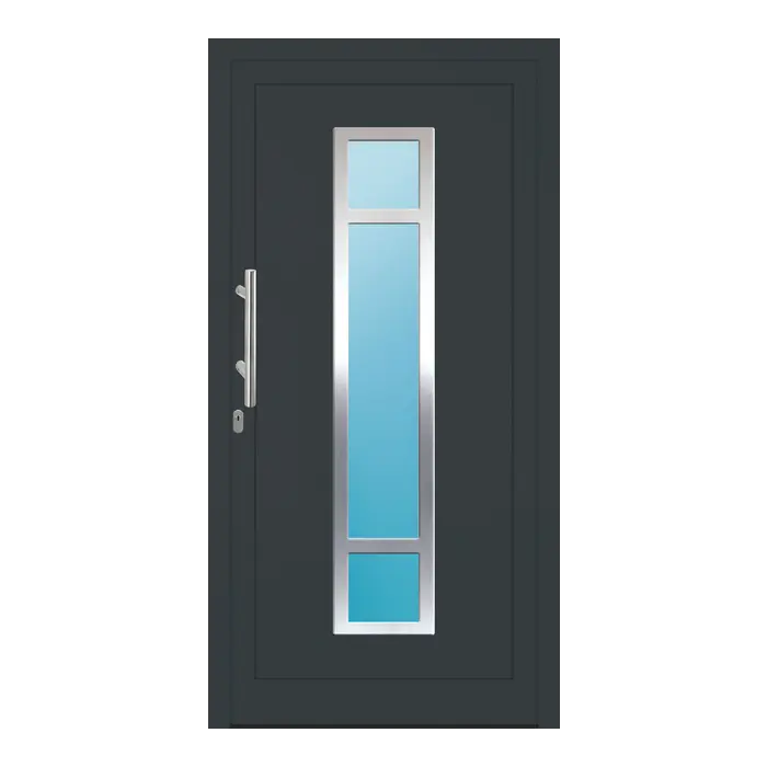 Haustür Aluminium 102x200 cm Prezo Top 01 Anthrazitgrau RAL 7016