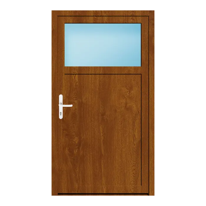 Nebeneingangstür 100x180 cm 1/3 Glas Golden Oak genarbt