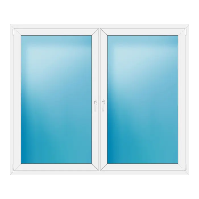 Zweiflügeliges Kunststofffenster 210x176 cm Weiß