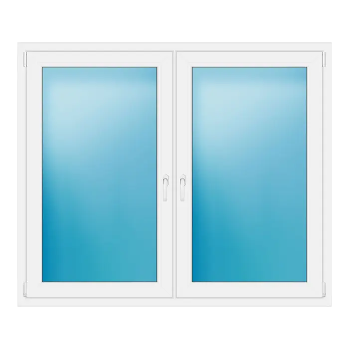 Zweiflügeliges Kunststofffenster 164x138 cm Weiß