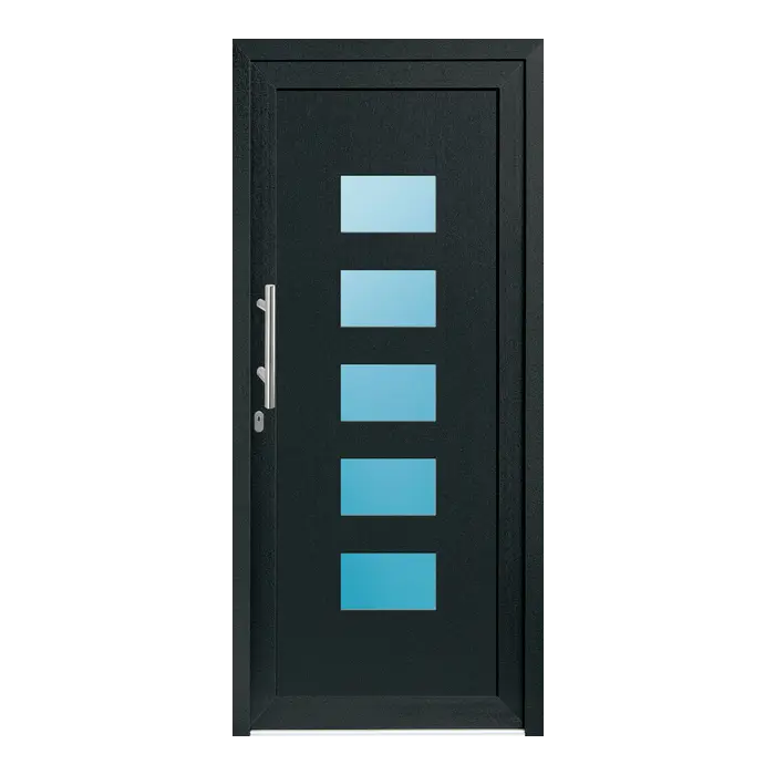 Haustür Kunststoff 100x224 cm Merkur Anthrazit-Grau genarbt