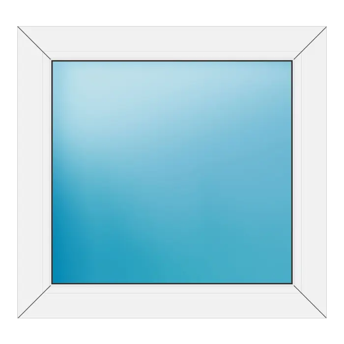Festverglasung aus Kunststoff 72x68 cm Weiß