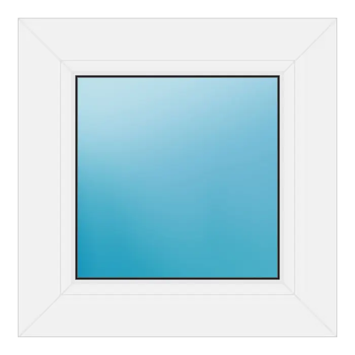 Festverglasung aus Kunststoff 44x44 cm Weiß