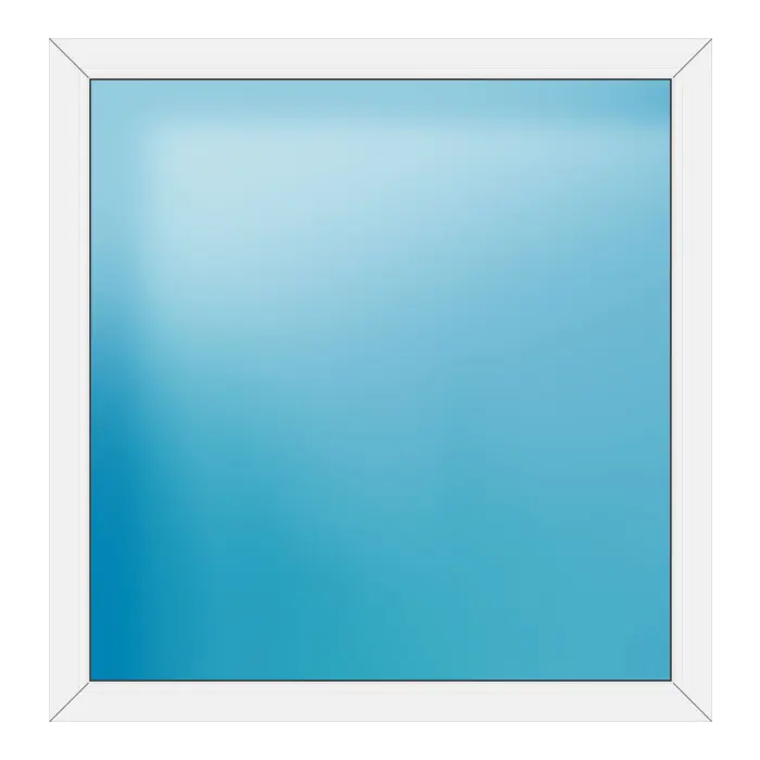 Festverglasung aus Kunststoff 130x134 cm Weiß