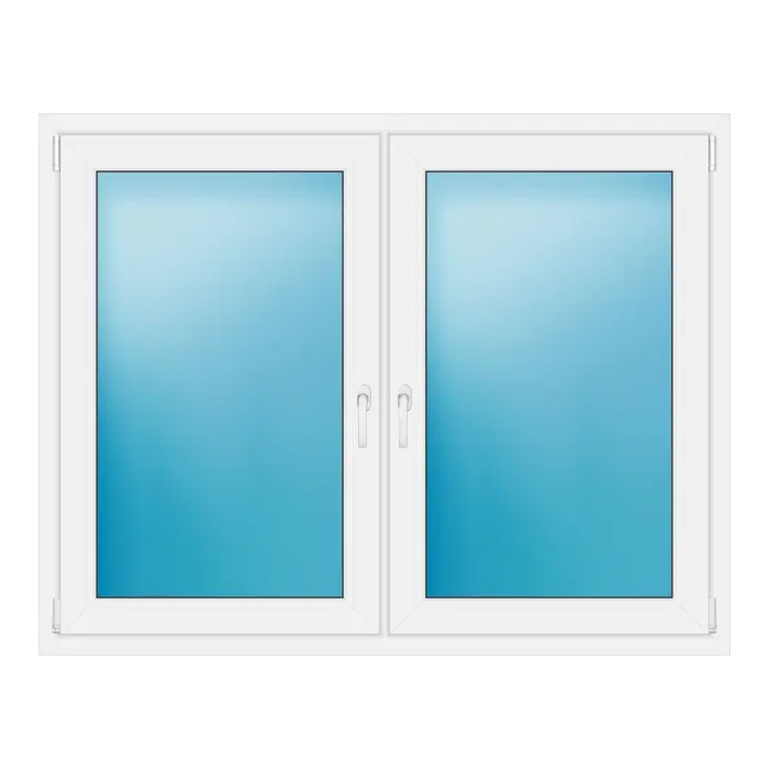 Zweiflügeliges Kunststofffenster 153x120 cm Weiß