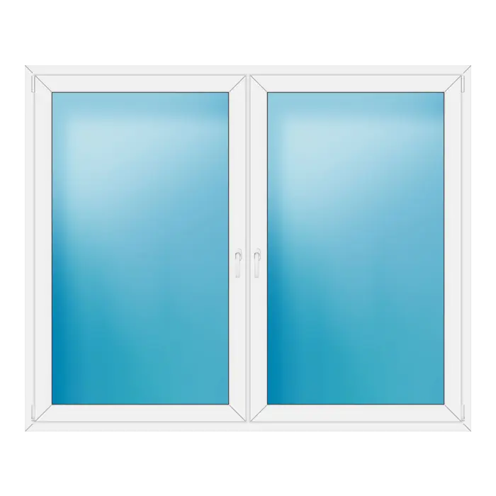 Zweiflügeliges Kunststofffenster 212x174 cm Weiß