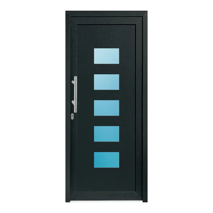 Haustür Kunststoff 90x210 cm Merkur Anthrazitgrau genarbt