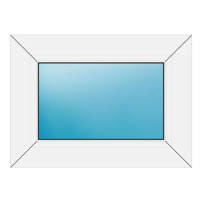 Festverglasung aus Kunststoff 52x38 cm Weiß