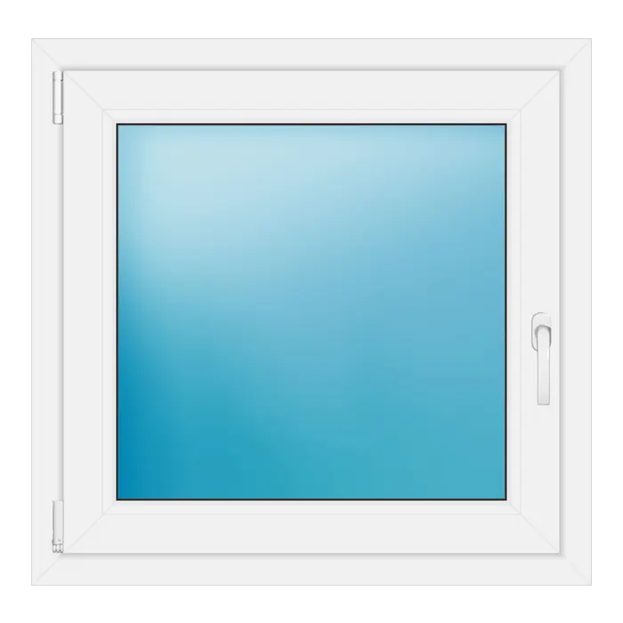 Einflügeliges Kunststofffenster 84x82 cm Weiß