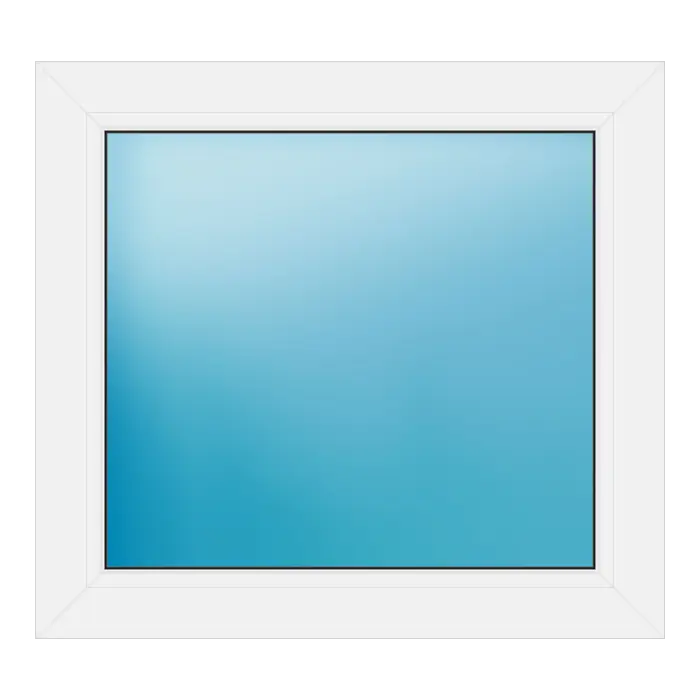 Festverglasung aus Kunststoff 72x66 cm Weiß