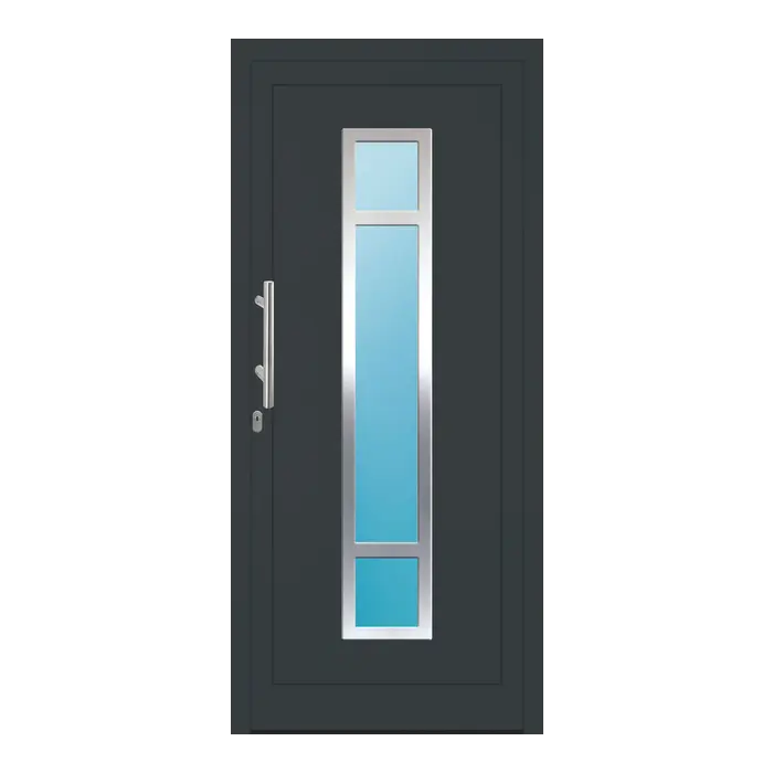 Haustür Aluminium 98x218 cm Prezo Top 01 Anthrazitgrau RAL 7016