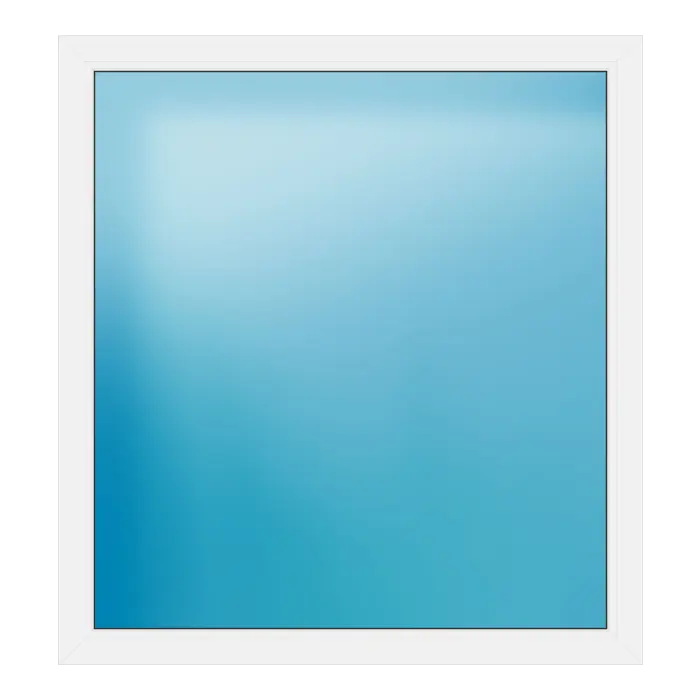 Festverglasung aus Kunststoff 130x140 cm Weiß