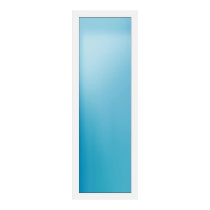 Festverglasung aus Kunststoff 78x225 cm Weiß