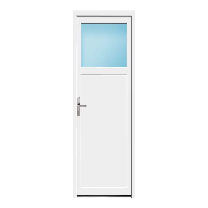 Nebeneingangstür 76x230 cm 1/3 Glas Weiß