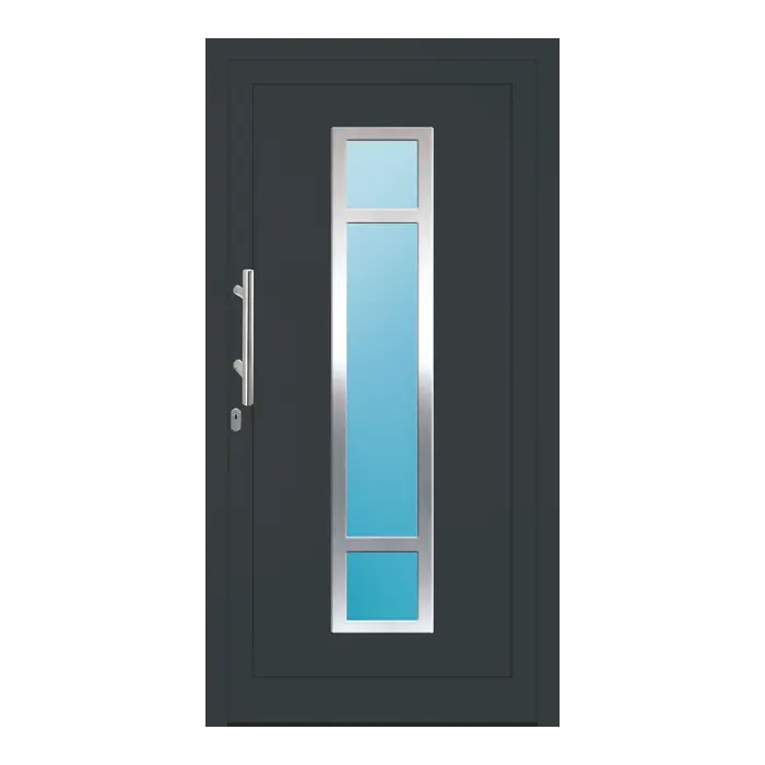 Haustür Aluminium 103,5x201,5 cm Prezo Top 01 Anthrazitgrau RAL 7016