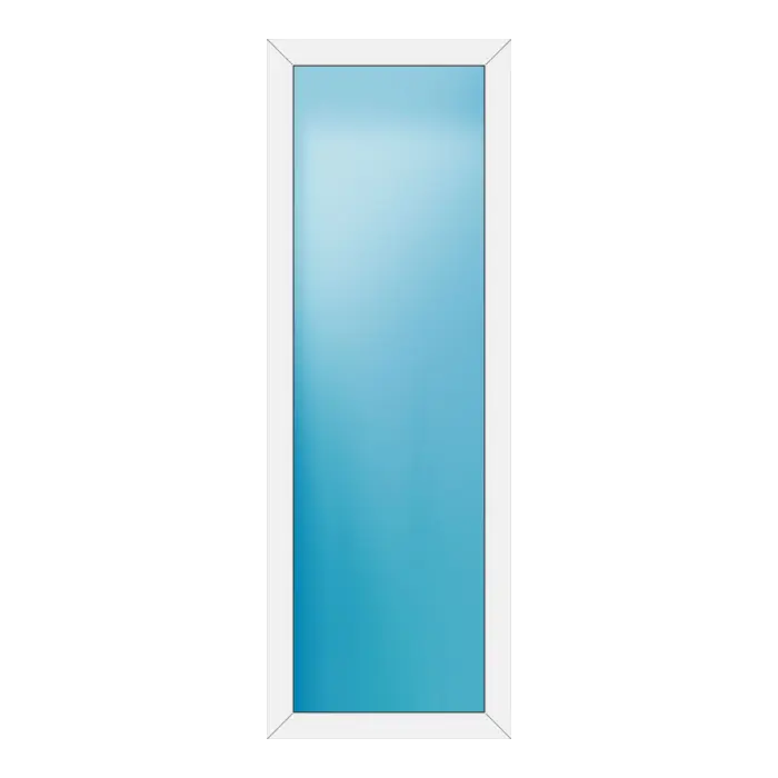 Festverglasung aus Kunststoff 74x212 cm Weiß