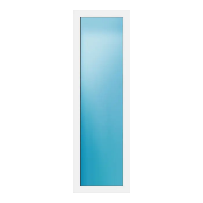 Festverglasung aus Kunststoff 65x210 cm Weiß