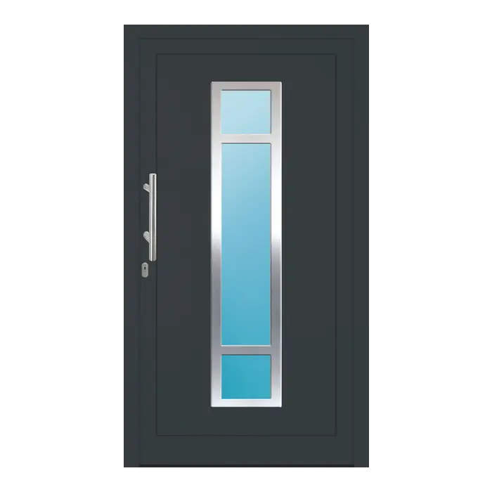 Haustür Aluminium 112x202 cm Prezo Top 01 Anthrazitgrau RAL 7016