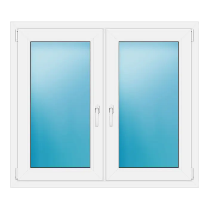 Zweiflügeliges Kunststofffenster 120x106 cm Weiß