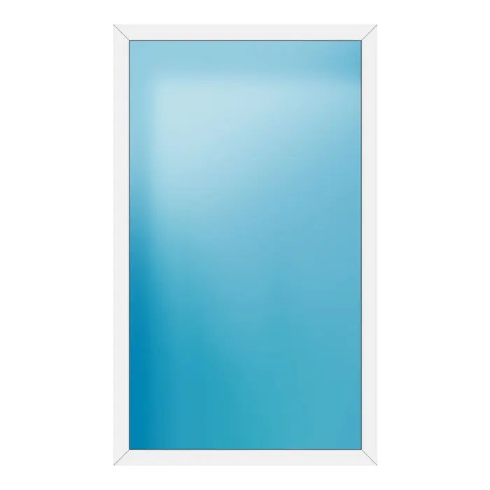 Festverglasung aus Kunststoff 134x224 cm Weiß