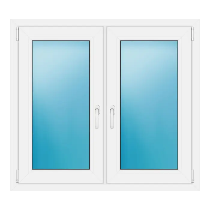 Zweiflügeliges Kunststofffenster 112x102 cm Weiß