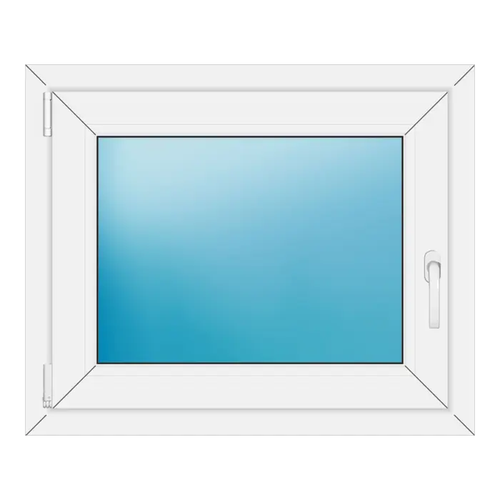 Einflügeliges Kunststofffenster 80x66 cm Weiß