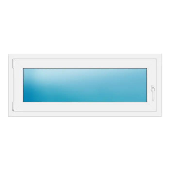 Einflügeliges Kunststofffenster 134x55 cm Weiß
