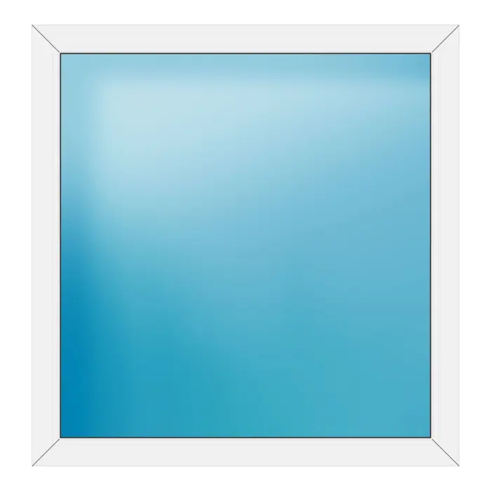 Festverglasung aus Kunststoff 120x124 cm Weiß