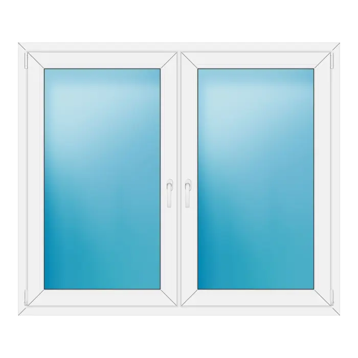 Zweiflügeliges Kunststofffenster 158x134 cm Weiß