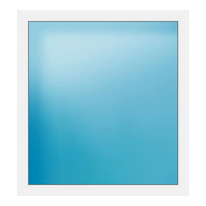 Festverglasung aus Kunststoff 125x135 cm Weiß