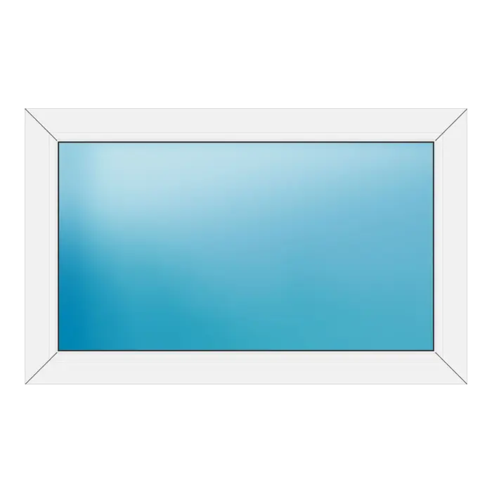 Festverglasung aus Kunststoff 106x66 cm Weiß
