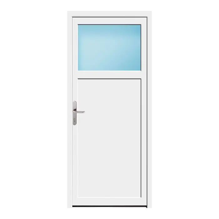 Nebeneingangstür 83x194 cm 1/3 Glas Weiß