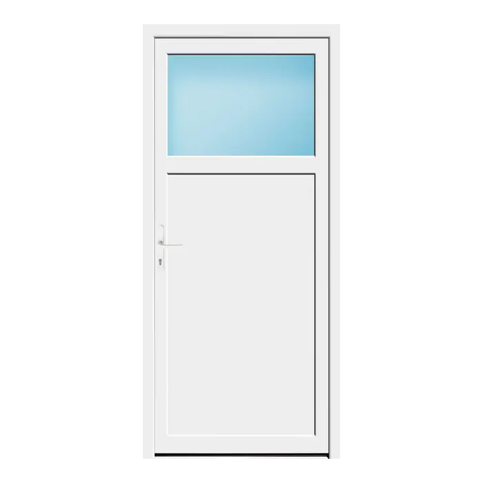 Nebeneingangstür 100x220 cm 1/3 Glas Weiß