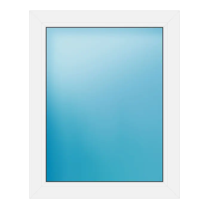 Festverglasung aus Kunststoff 72x90 cm Weiß