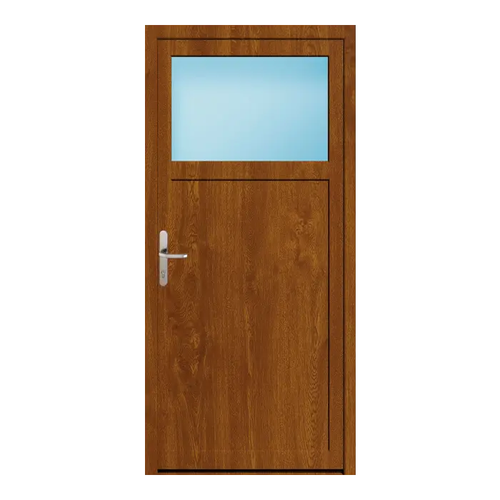 Nebeneingangstür 90x192 cm 1/3 Glas Golden Oak genarbt