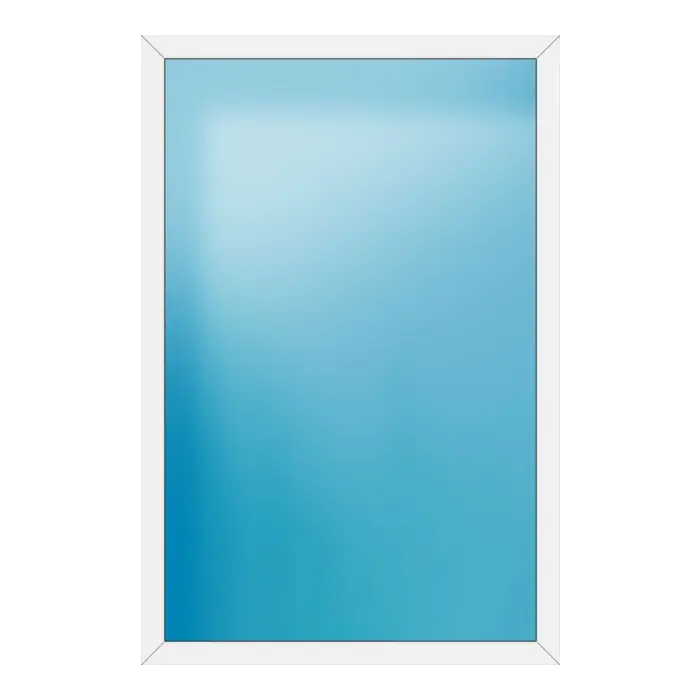 Festverglasung aus Kunststoff 143x215 cm Weiß