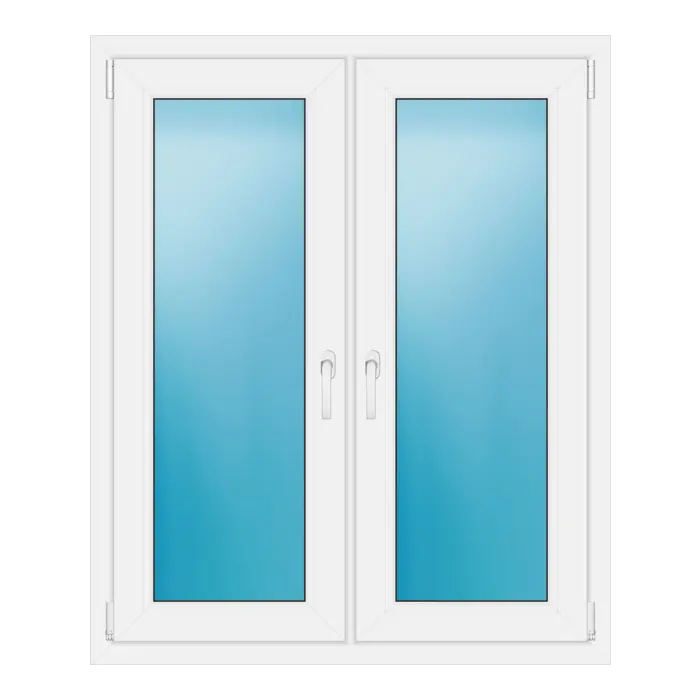 Zweiflügeliges Kunststofffenster 105x127 cm Weiß