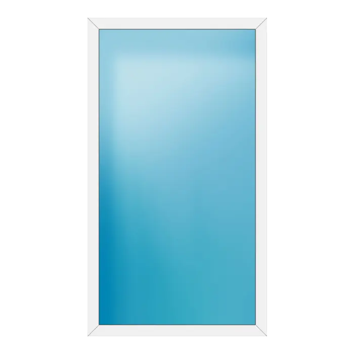Festverglasung aus Kunststoff 126x224 cm Weiß