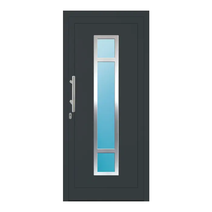 Haustür Aluminium 95x210 cm Prezo Top 01 Anthrazitgrau RAL 7016