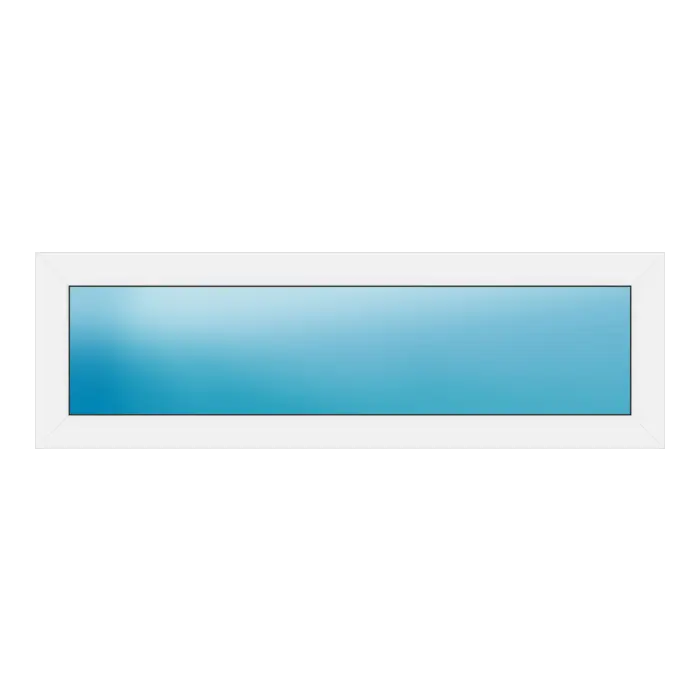 Festverglasung aus Kunststoff 149x46,5 cm Weiß