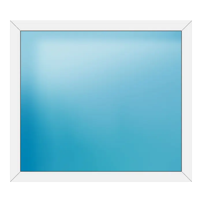 Festverglasung aus Kunststoff 142x126 cm Weiß