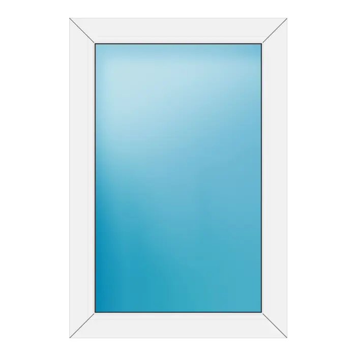 Festverglasung aus Kunststoff 68x100 cm Weiß