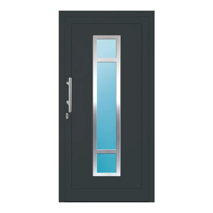 Haustür Aluminium 110x220 cm Prezo Top 01 Anthrazitgrau RAL 7016