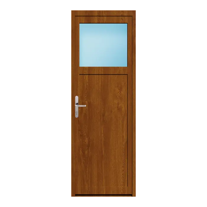 Nebeneingangstür 70x202 cm 1/3 Glas Golden Oak genarbt