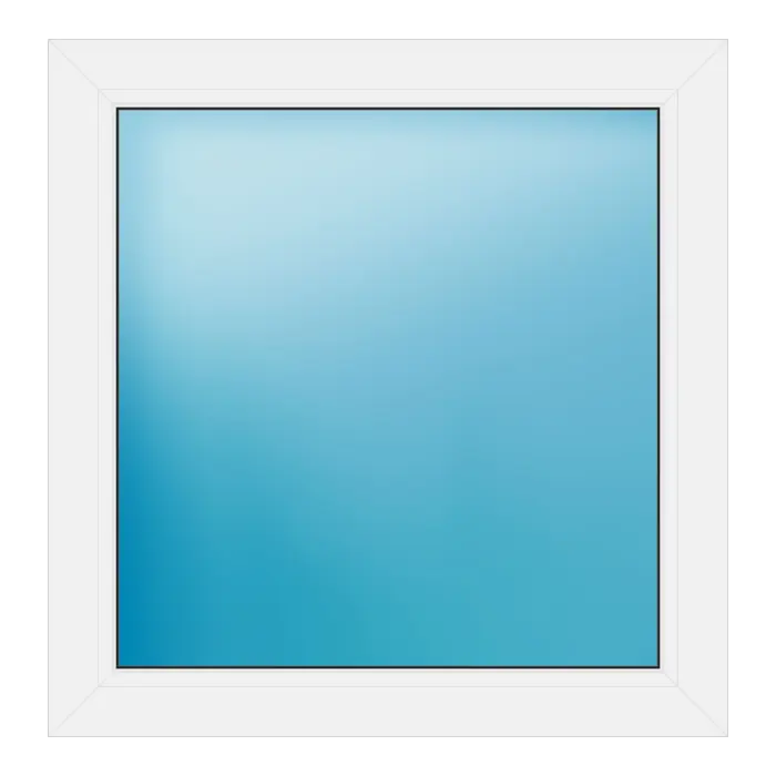 Festverglasung aus Kunststoff 79x81 cm Weiß