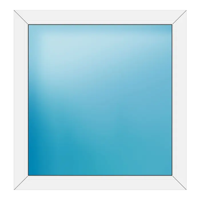 Festverglasung aus Kunststoff 96x100 cm Weiß