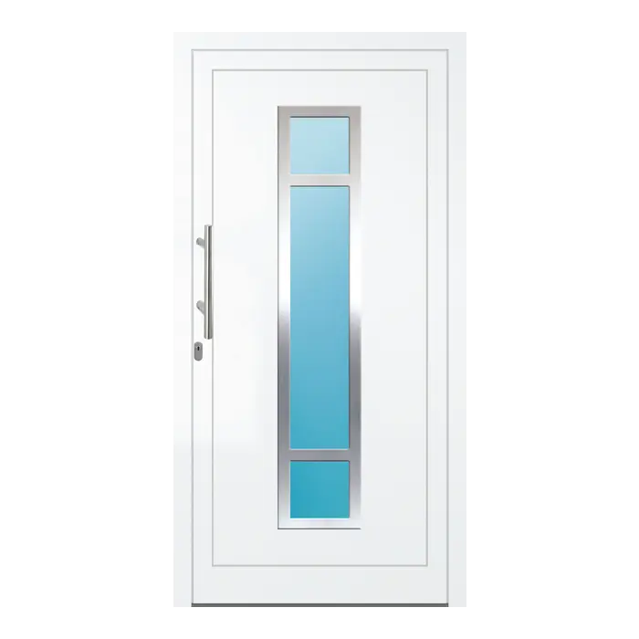 Haustür Aluminium 102x200 cm Prezo Top 01 Verkehrsweiß RAL 9016