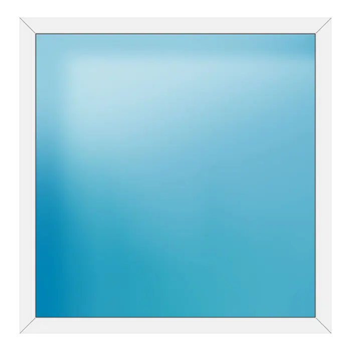Festverglasung aus Kunststoff 156x158 cm Weiß